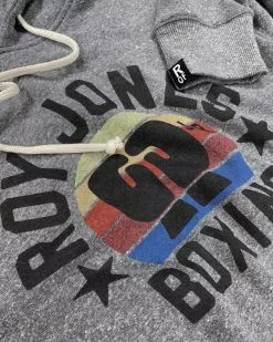 SPORT AND ICON Roy Jones Jr. Boxing Grey Pullover Hoody
