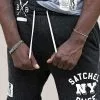 NEW ARRIVALS Satchel Paige NY Black Shorts