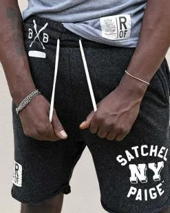 NEW ARRIVALS Satchel Paige NY Black Shorts