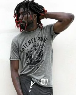 Satchel Paige What's The Rush Grey Tee NEW ARRIVALS