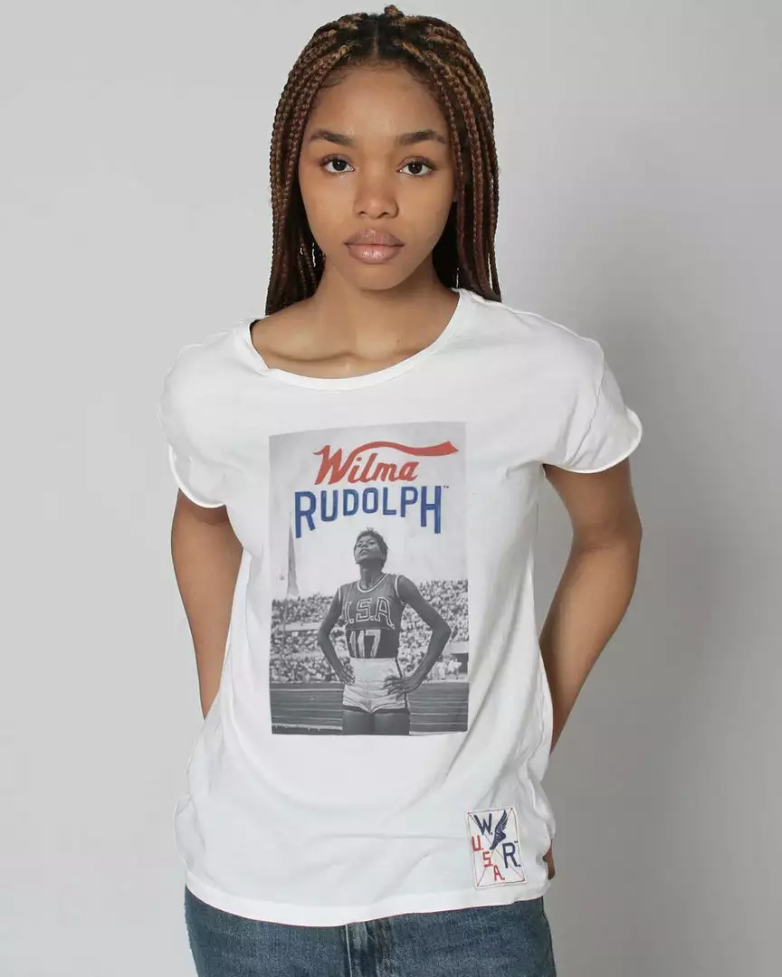 SPORT AND ICON Wilma Rudolph Photo Women's Tee 4 SPORT AND ICON Wilma Rudolph Photo Women's Tee